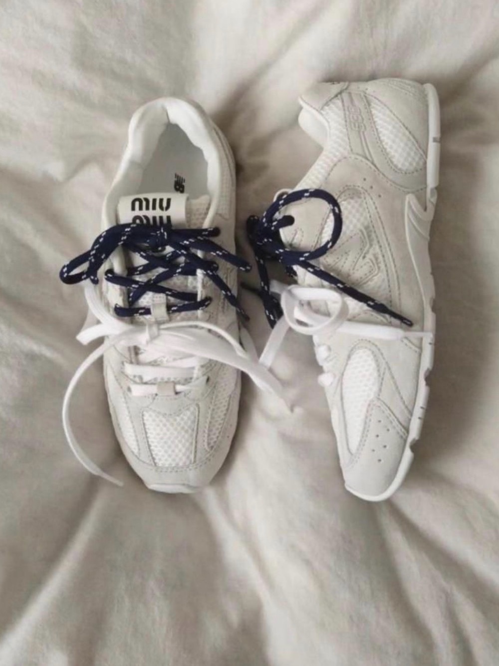 New Balance X Miu Miu 530 SL suede and mesh sneakers